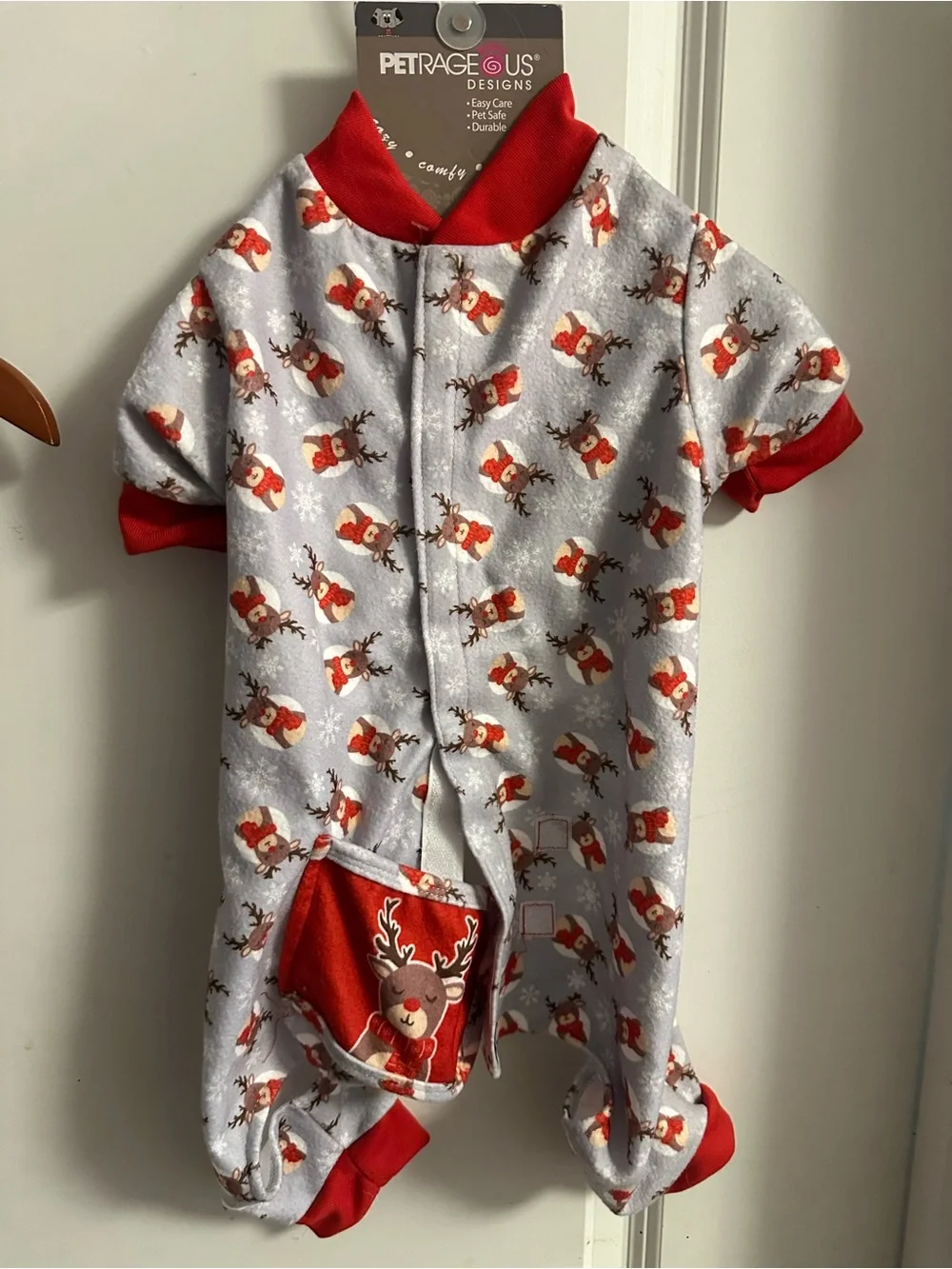Dog Red Reindeer Holiday Pajamas